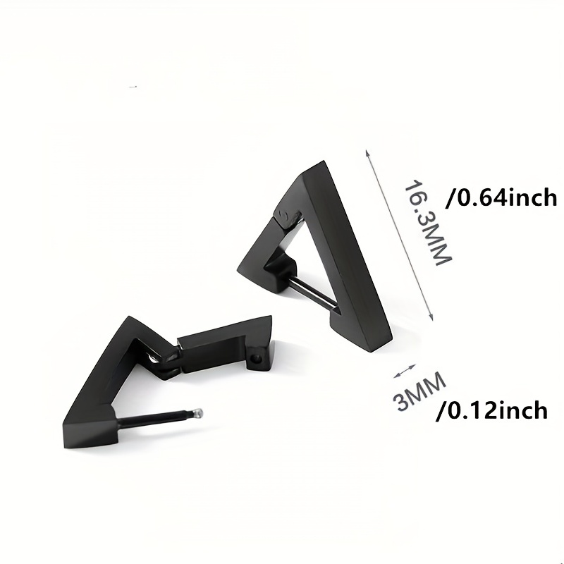 Punk Triangle Titanium Steel Earring