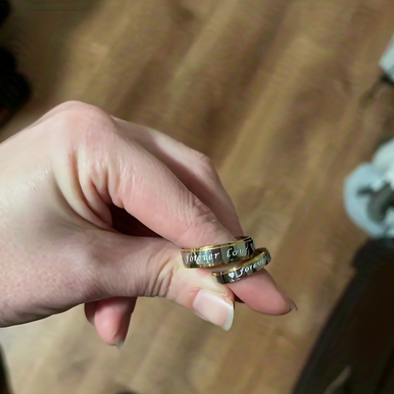 Stainless Steel Couple Ring Set