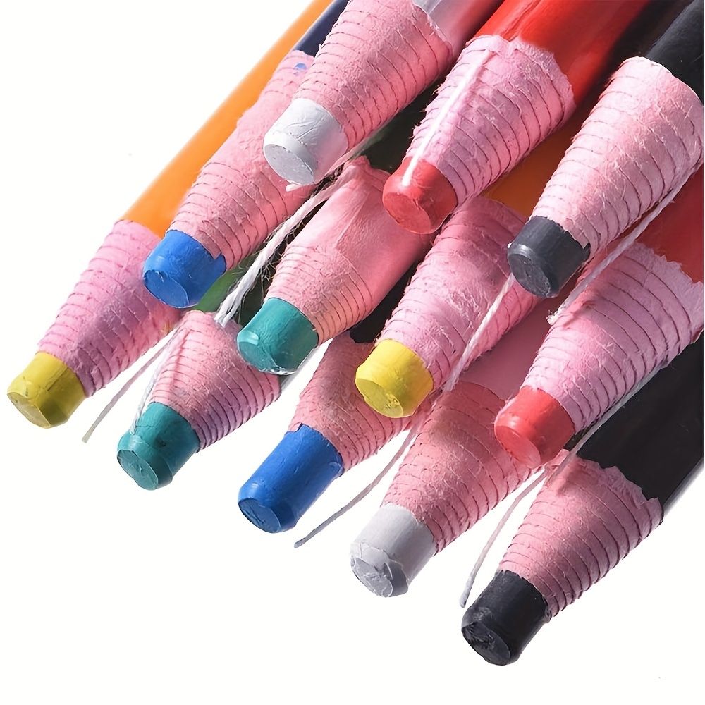 2/5Pcs Coupe sans Couture Craie de Tailleur Crayons Marqueur de Tissu À  Coudre Craie Vêtement Crayon pour Tailleur Accessoires De Couture