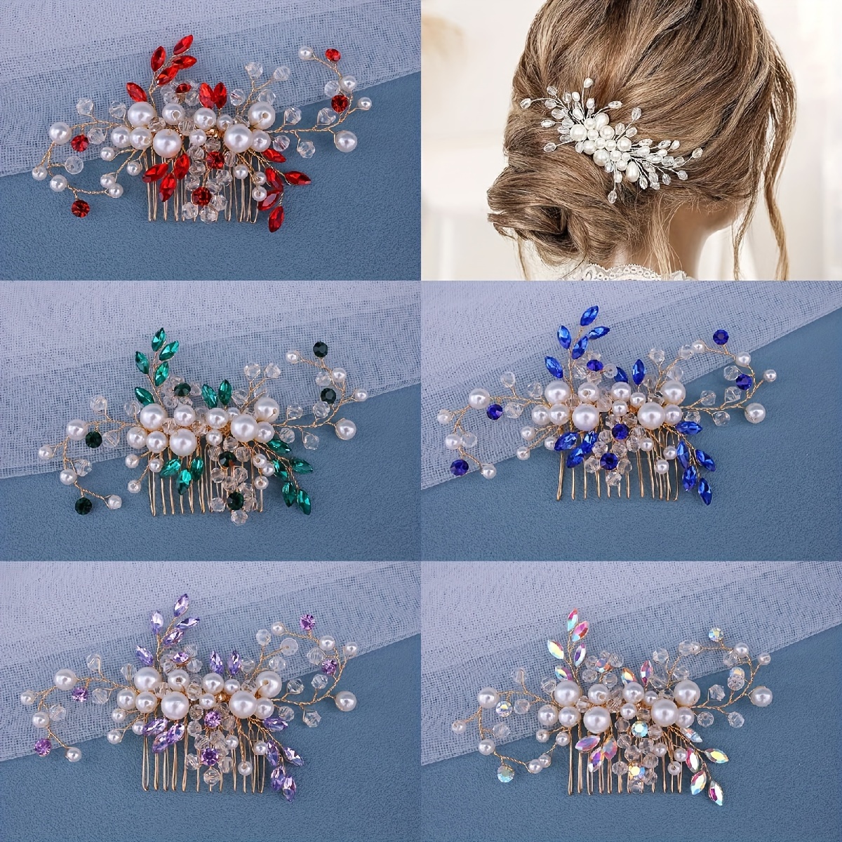 Accessori Capelli Sposa Fermaglio Capelli Perle Finte Strass - Temu Italy