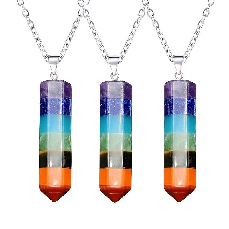 7 Chakra Crystal Point Necklace