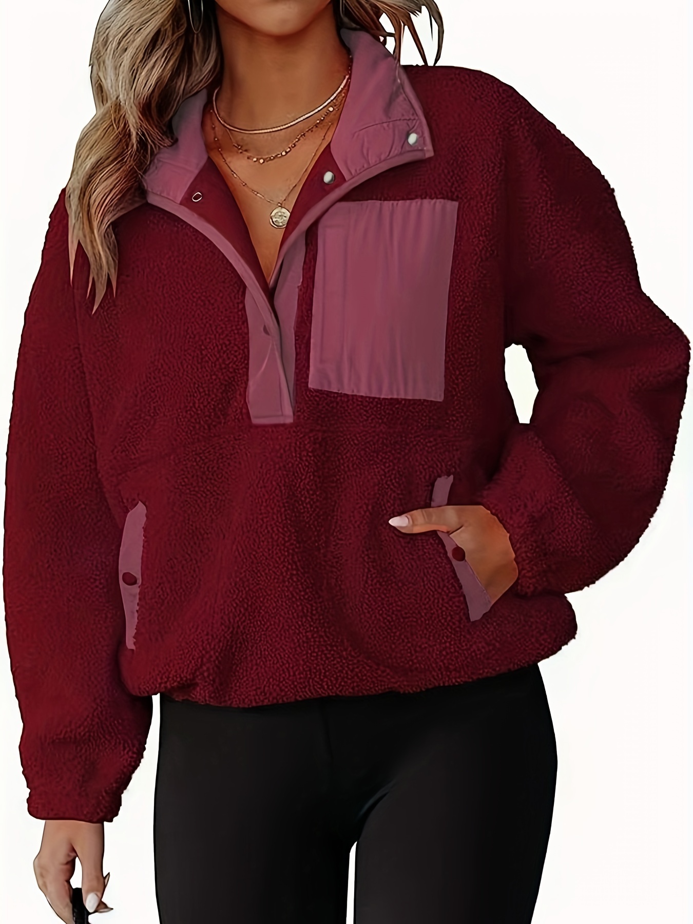 Sherpa Sweatshirt  Plus size women, Sherpa sweatshirt, Fleece jacket womens