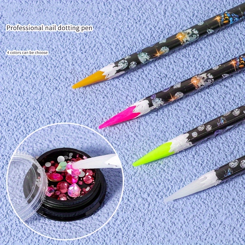 1PC Dual Heads Acrylic Metal Dotting Wax Pen Rhinestones Gem Picker Crystal  Picking Nail Art Studs Dotter DIY Point Drill Tools - Price history &  Review
