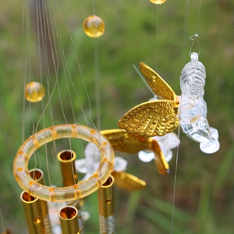 1pc Creative Cupid Angel Wind Chimes Vintage Hanging Wind Bell Ornament  Creative Decor For Yard Garden Outdoors Home, Hanging Window Decor