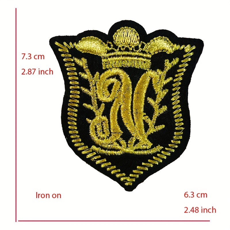 Yellow Golden Badges for clothes Patches Decoration Iron on