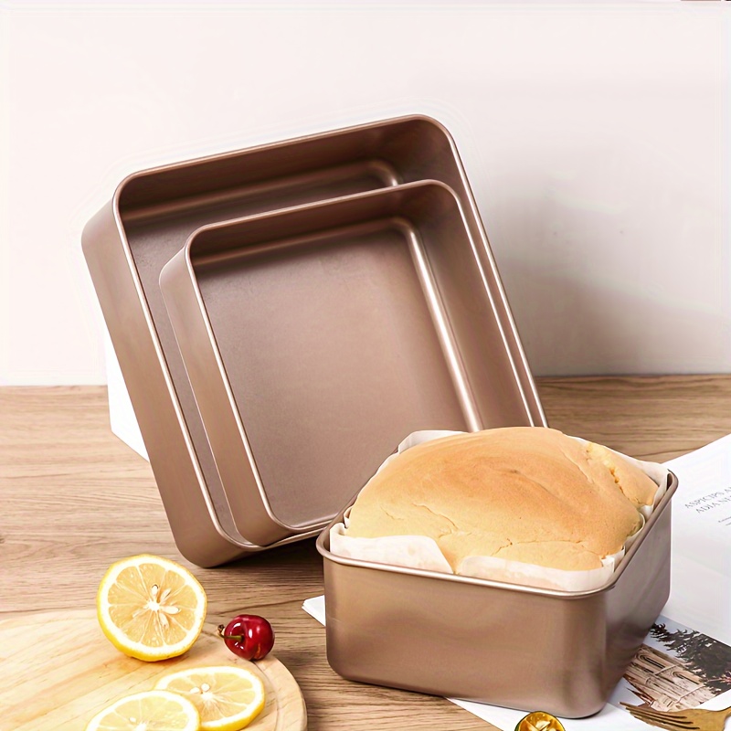 

1pc 6/8/9 Inch Cake Mold, Square Baking Pan, Household Bread Baking Pan, Chiffon Cake Mold, Bread Toast Mold, Kitchen Accessories, Baking Tools, Diy Supplies