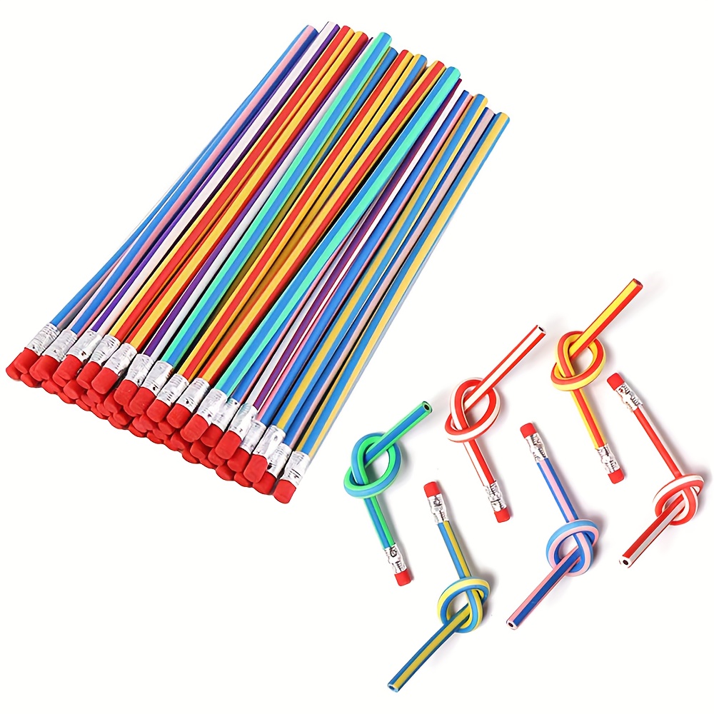 5pcs Soft Pencil Student Creative Stationery Writing Constantly Can Be Bent  At Will Cute Pencil Elastic Bending Bending Constantly Deformed Soft Pencil, Shop On Temu And start Saving