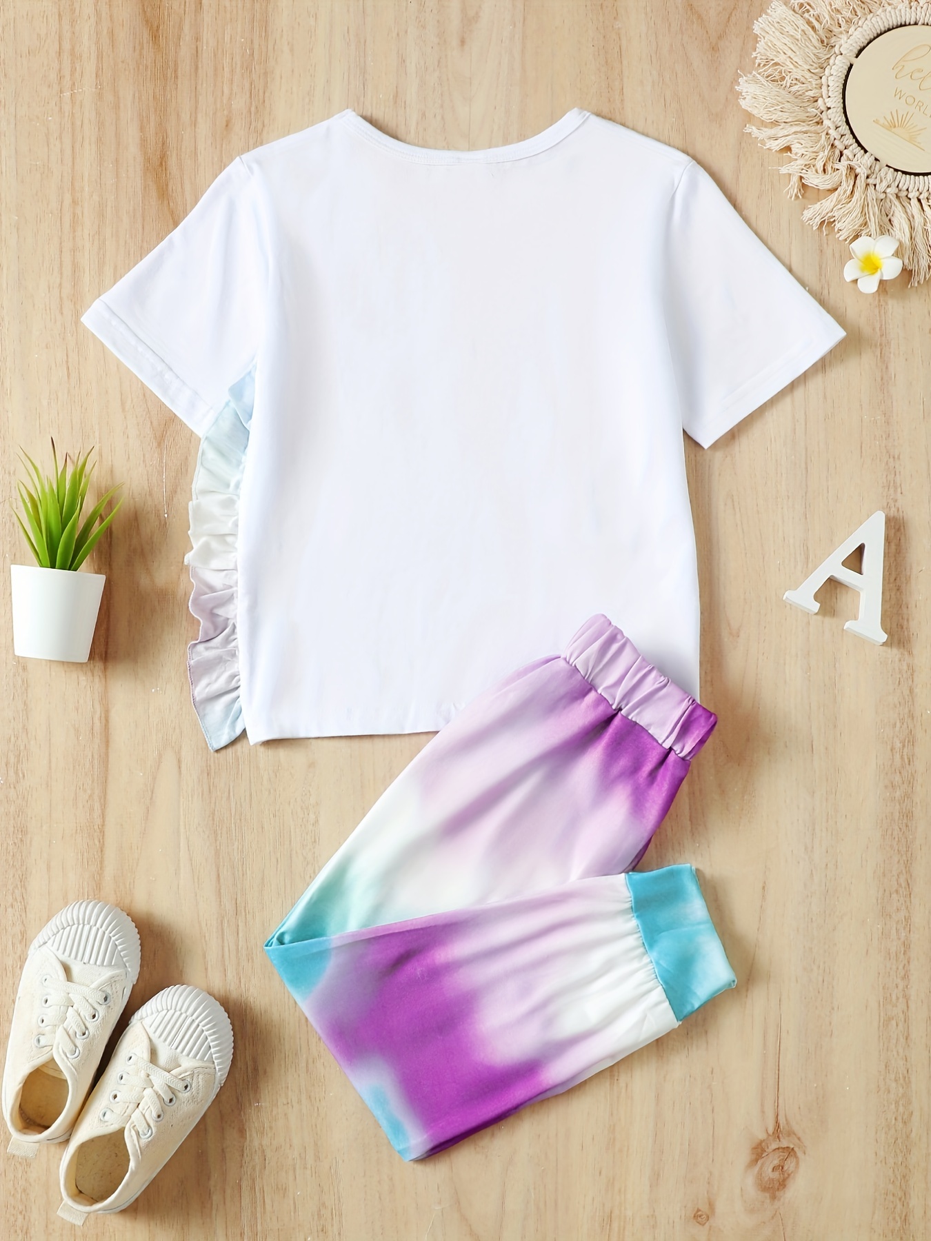 Girls Clothing Sets Summer Two Piece Outfits T Shirts Pants Cute