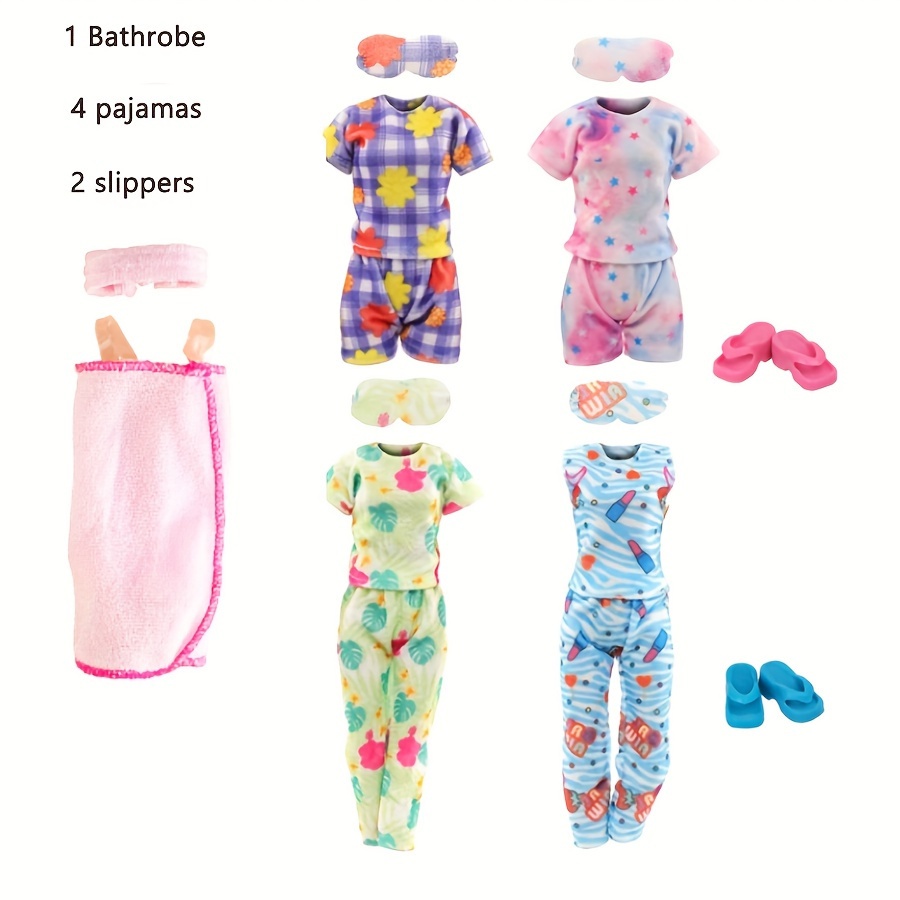 Baby Dolls Pajama Backpack Tableware Suit Doll Clothes And - Temu