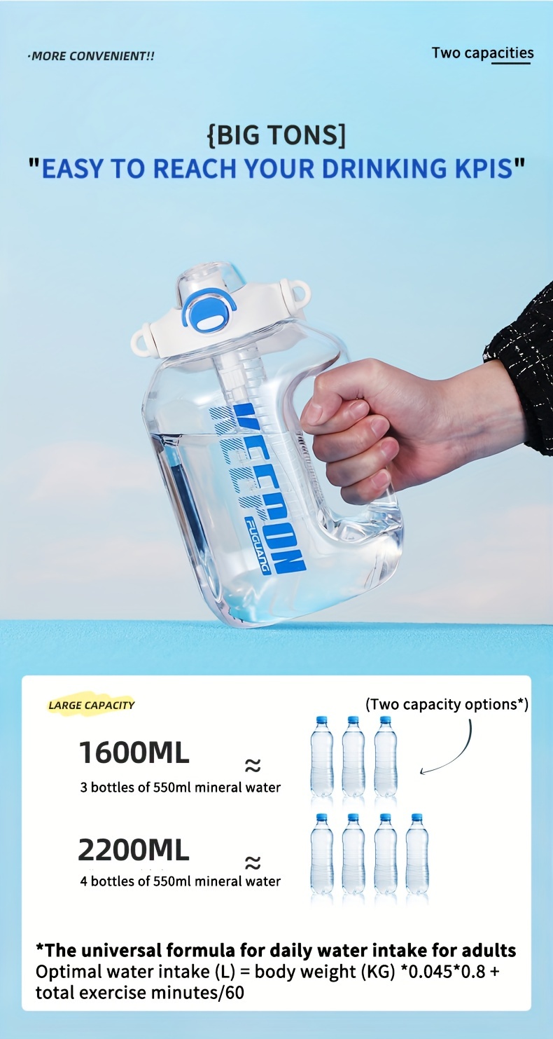 Vikakiooze Water Bottles Sports Water Cup Large-Capacity Water