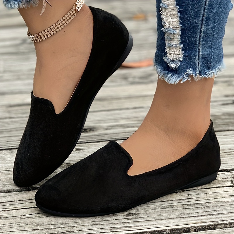 Comfy black flat shoes hotsell