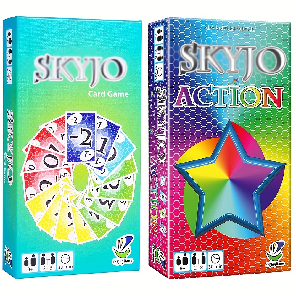 SKYJO ACTION, from Magilano - The exciting card game for fun and fun game  nights with friends and family.English version 