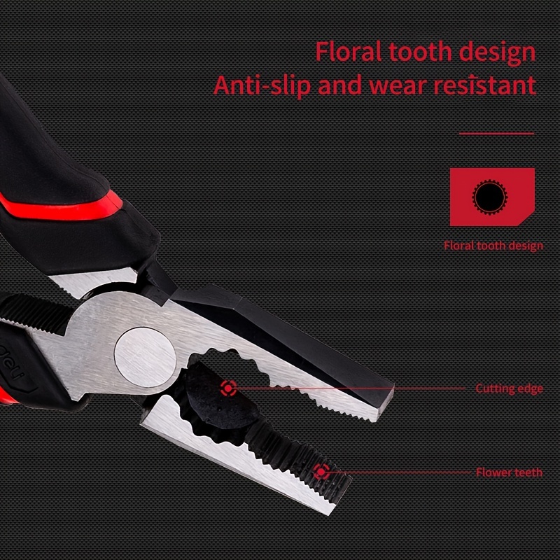 1pcs 6 7 8inch Combination Plier With Wire Cutter Cr V Steel