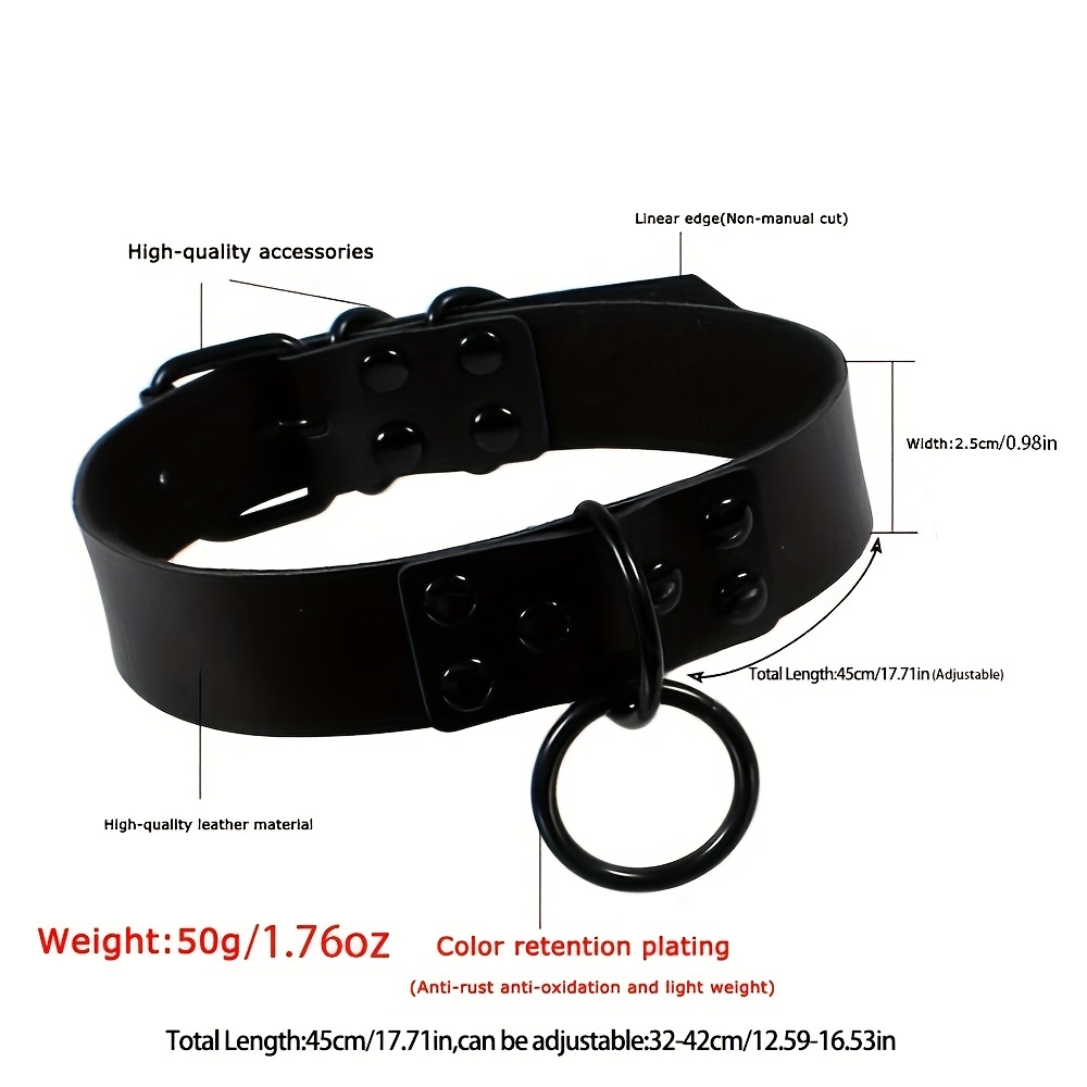 PU Leather Collar Choker Punk Rock Gothic Necklace