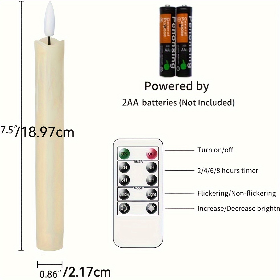 12 inch flameless on sale candle with remote