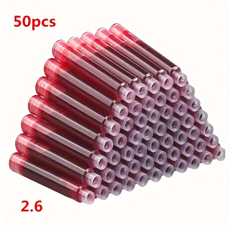 50pcs Alta Qualità 2.6 E 3.4 Due Dimensioni Cartuccia Inchiostro Nero Blu  Rosso Ricarica Penna Stilografica Ufficio Scuola Cancelleria Forniture  Inchiostro - Forniture Ufficio E Scuola - Temu Italy