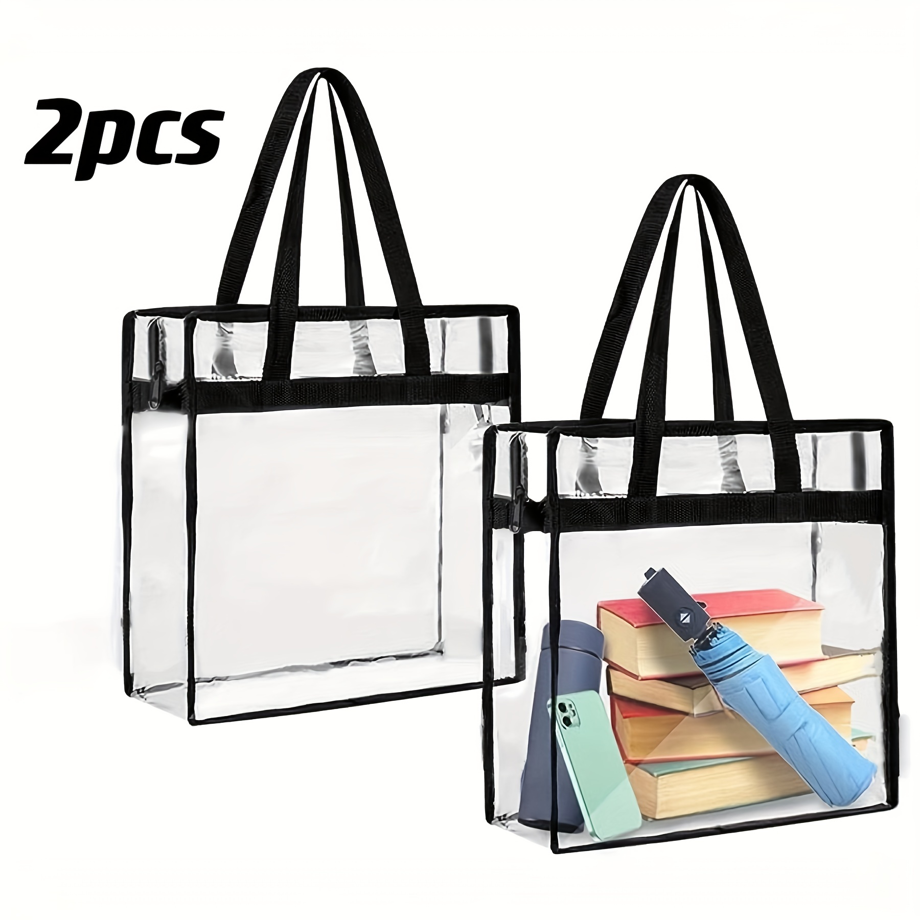 Clear Stadium Approved Tote Bags Large Transparent Totes - Temu