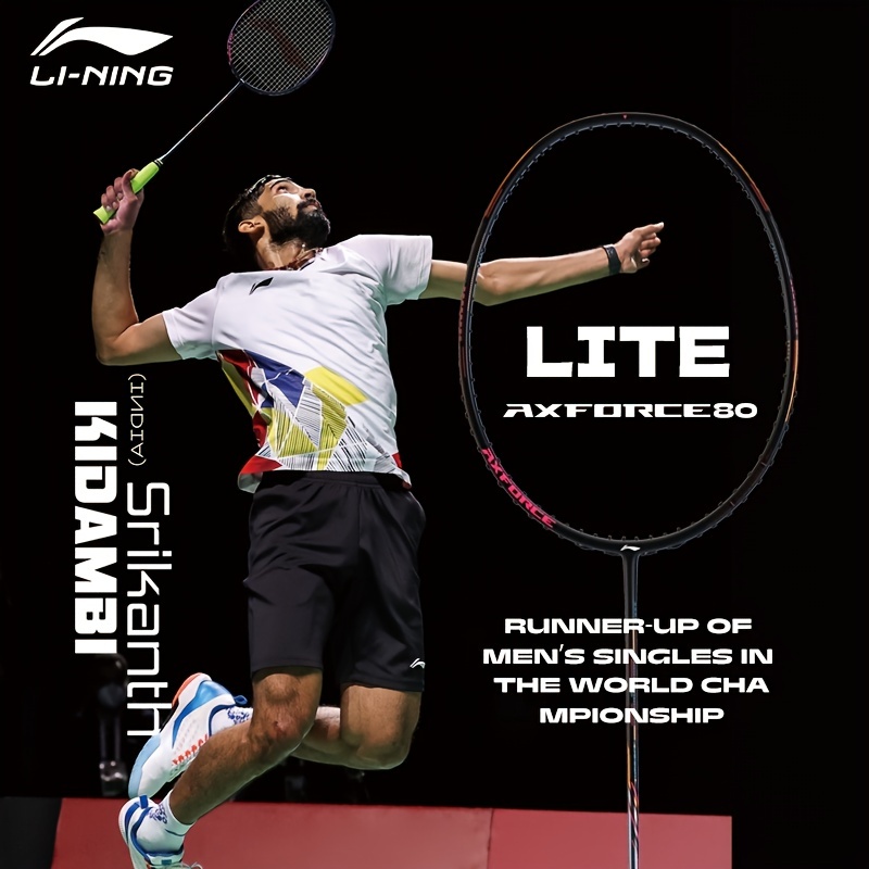 Li Ning AxForce 80: Full Carbon Unstrung Badminton Racket - Dominate the  Court with Power and Control!