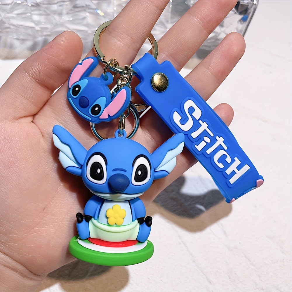 Fashion Kawaii Stitch Keychain Disney Silicon Key Chain Lilo