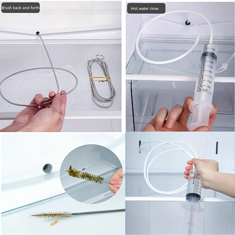 Fridge Drain Hole Remover Cleaning Tool Kit Reusable For Home Refrigerators  Quick Clean