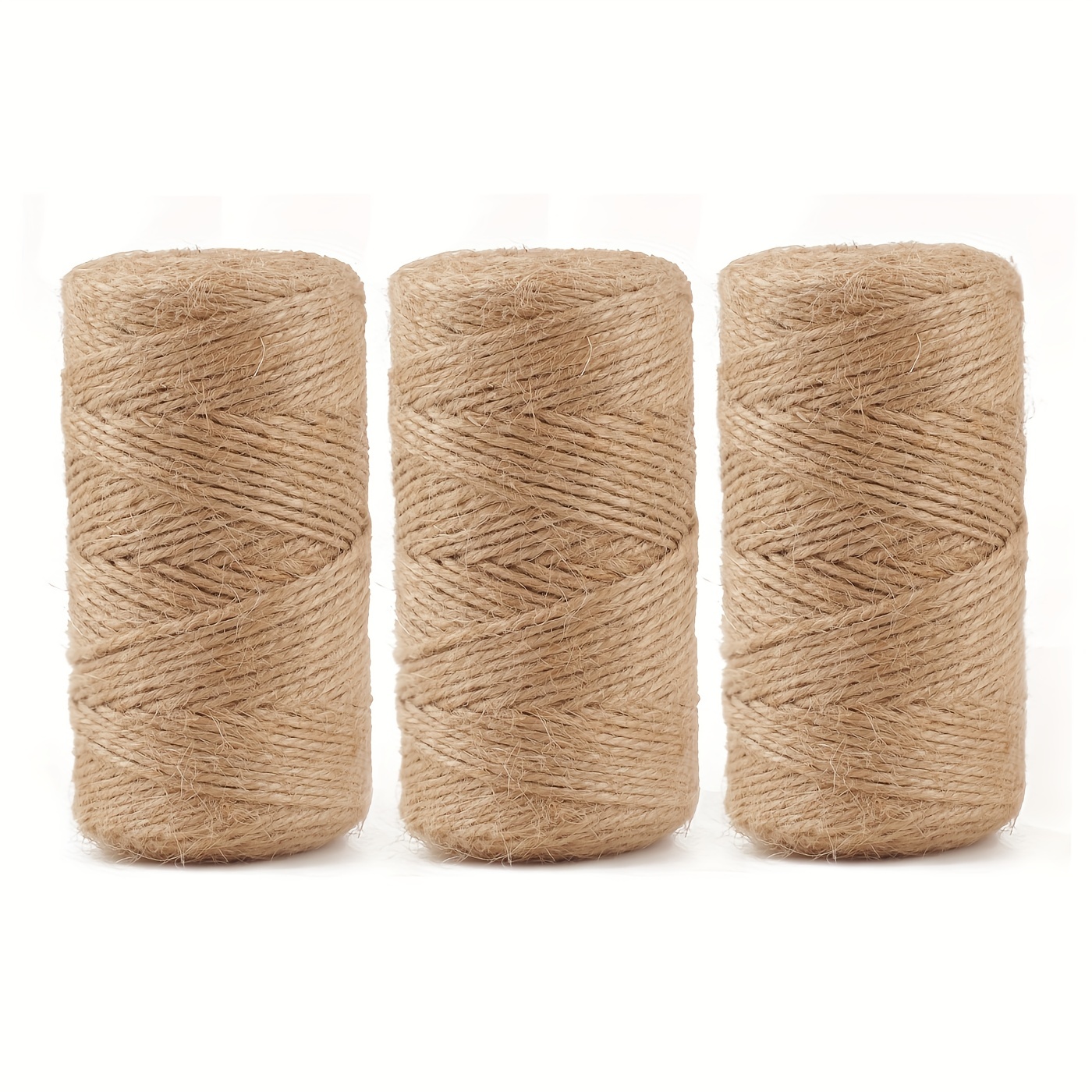 PerkHomy 1100 Feet Jute Twine String 2mm Natural Thin Twine for Crafts Gardening Garden Plant Gift Wrapping Art Decoration Packing Material
