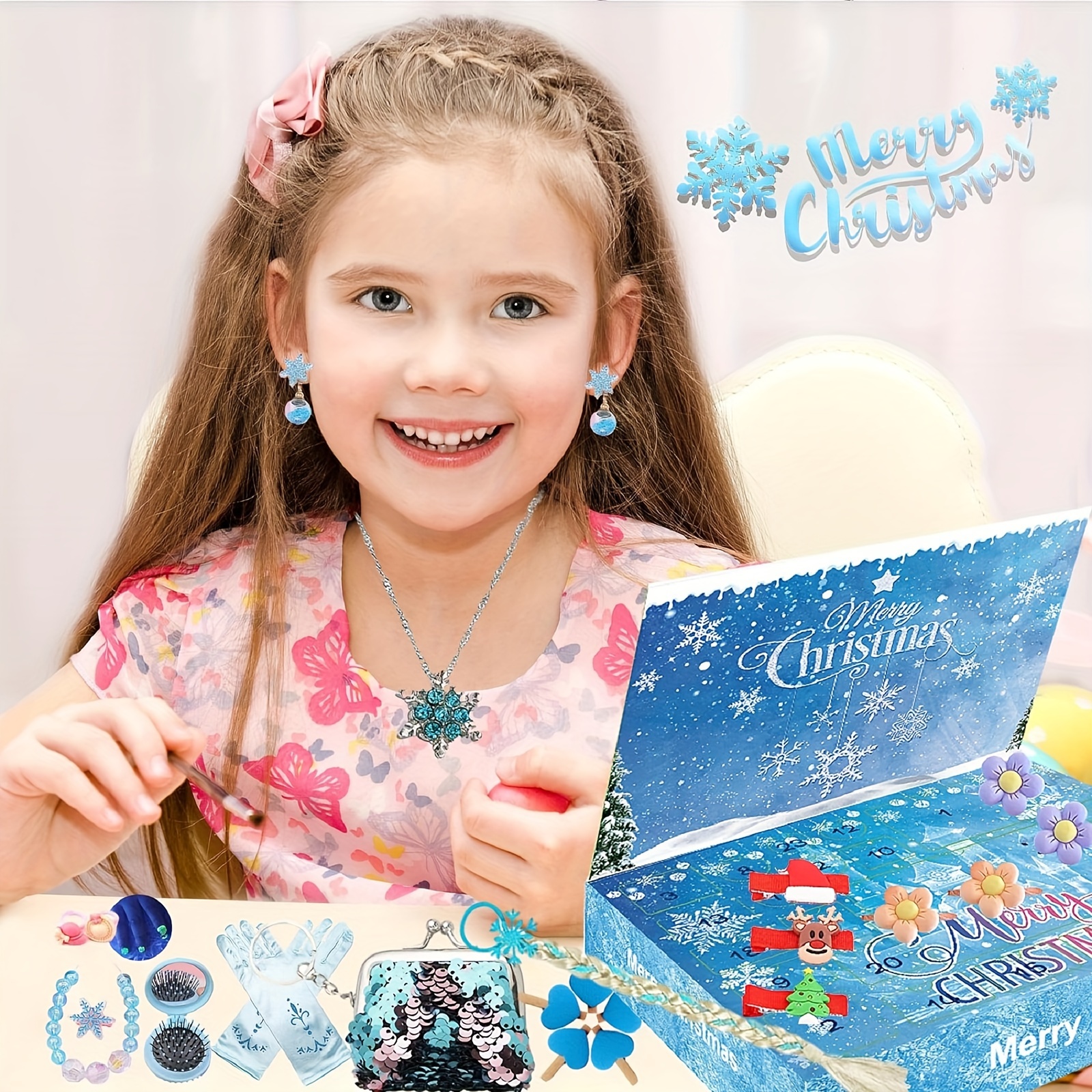 Pulseras de calendario de Adviento de Navidad 2023 para niñas, calendario  de cuenta regresiva de 24 días de Navidad, kit de fabricación de joyas