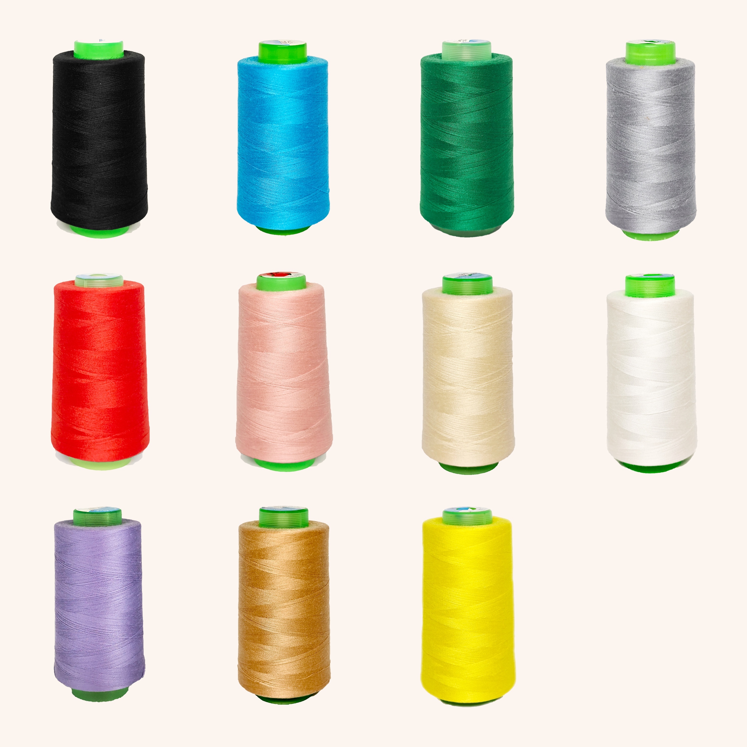 Hilo de coser surtido de bobinas de algodón para máquina de coser, 6  colores de hilo de poliéster para mano y máquina de coser. Hilo de  decoración