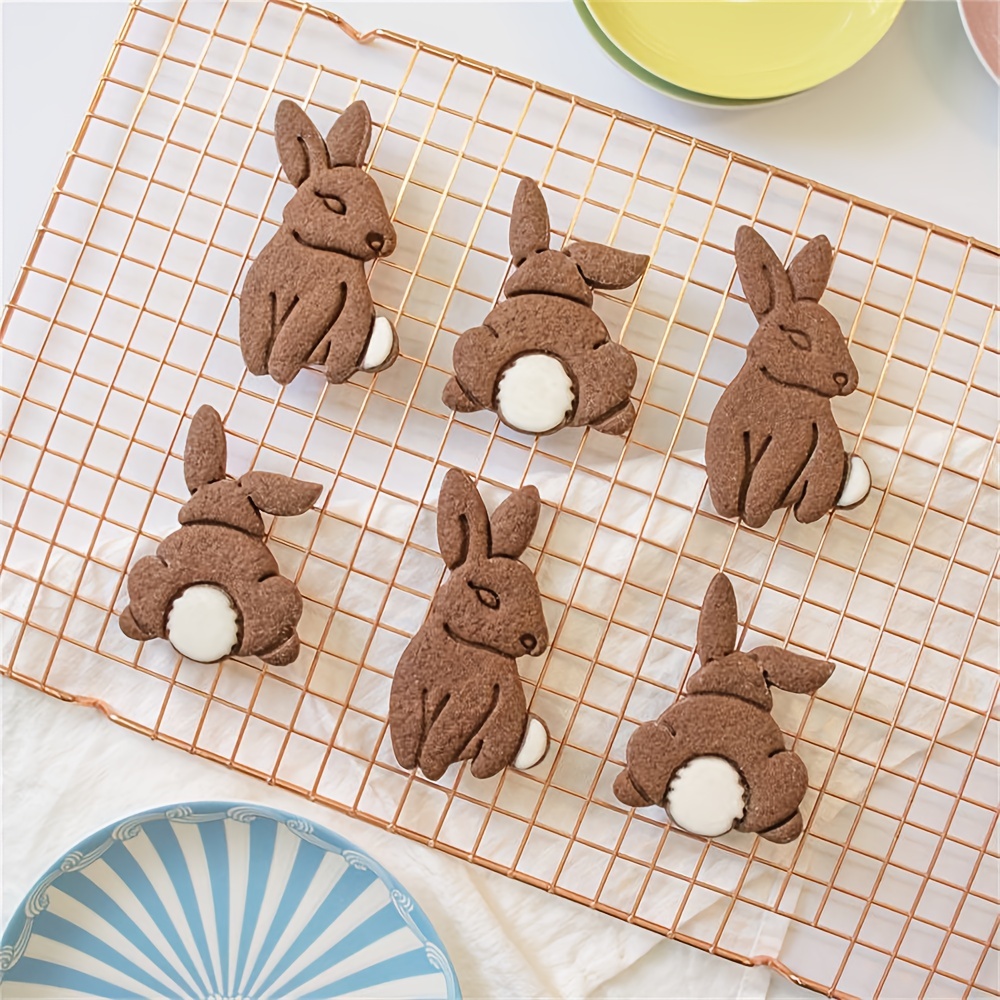 1pc White Plastic Cartoon Bunny Set Cookie Grinder Baking - Temu