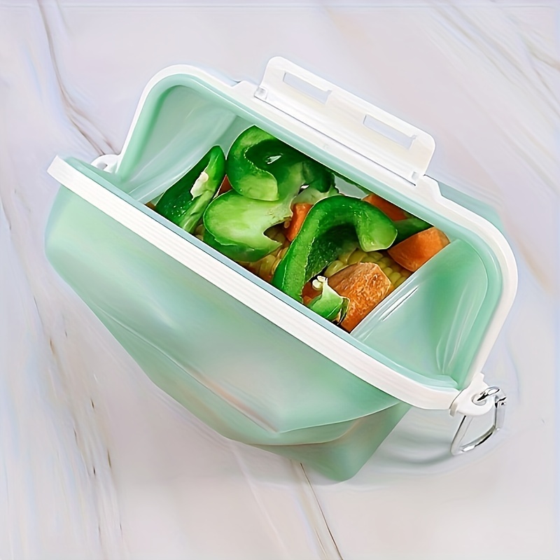 Lerine Paquete de 10 bolsas reutilizables de silicona aptas para  lavavajillas, a prueba de fugas, bolsas reutilizables para congelador, sin  BPA