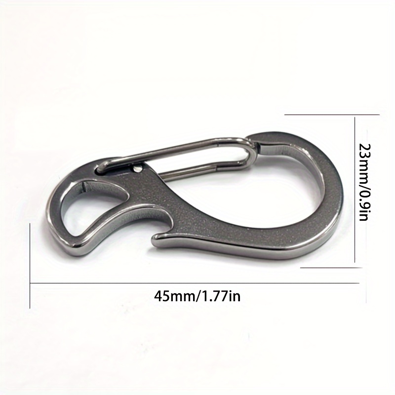 Outdoor stainless steel bottle opener keychain, metal spring hook buckle, jewelry, hardware, luggage, multifunctional hanging buckle