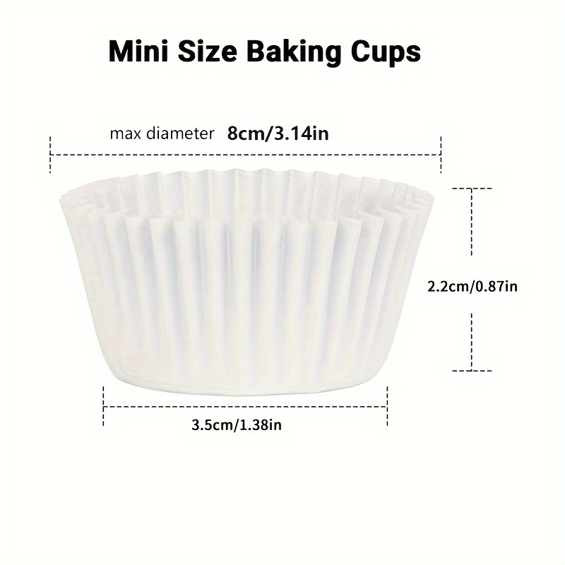 Paper Baking Cup Montopack Mini White Cupcake Liner oil - Temu