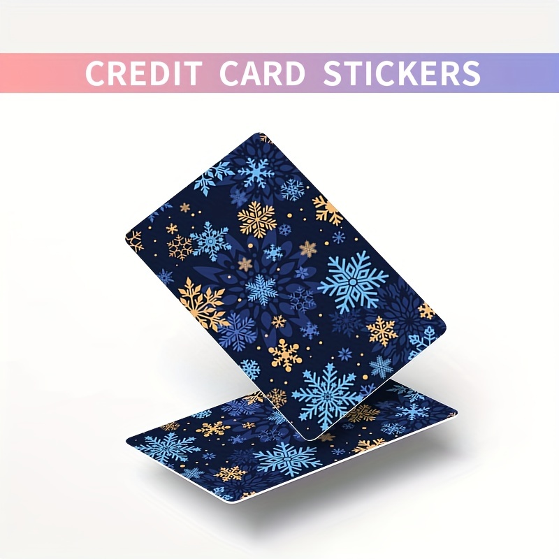 4pcs Scratch-resistant Card Covers Skin With Mushroom Christmas Snowflake  Socks, Vinyl Waterproof Card Cover For Credit Card Debit Card