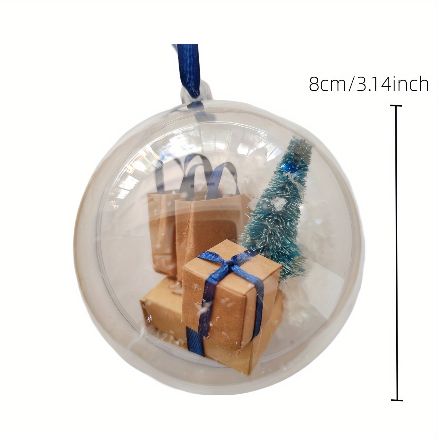 2023 Funny Christmas Tree Gift Ornament - Funny Mini Package Clear Ornament  Ball