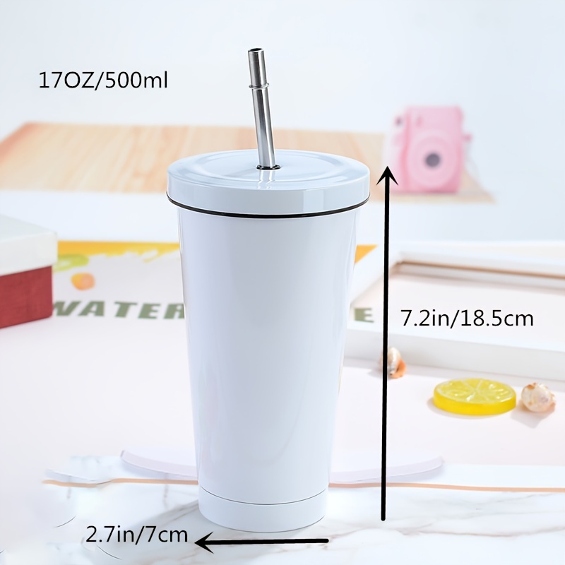 Tumbler With Handle And Straw Lid, Reusable Stainless Steel Insulated  Travel Mug Leakproof Iced Coffee Cup For Outdoor Sports Running Swimming  Hiking - Temu