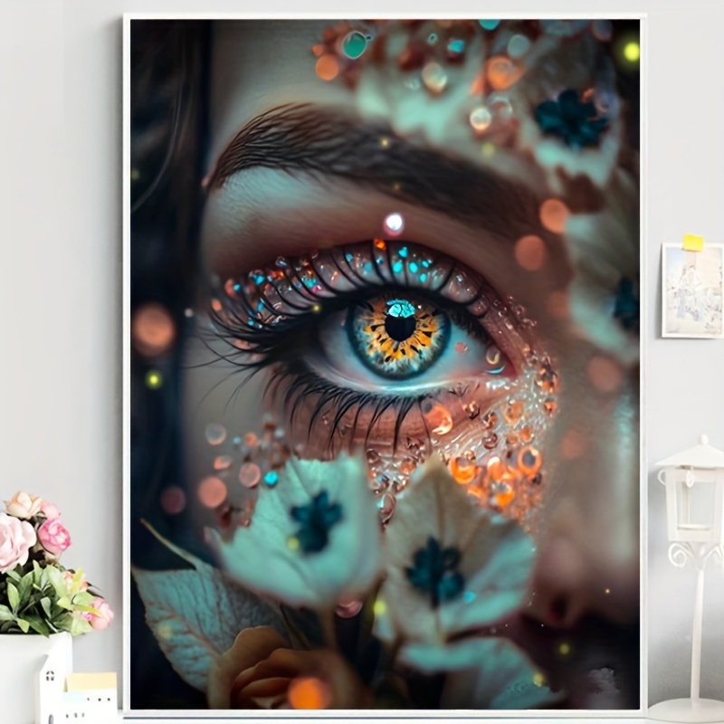 Adult Diamond Painting Kit Eye Diamond Art Kit Flower Eye - Temu