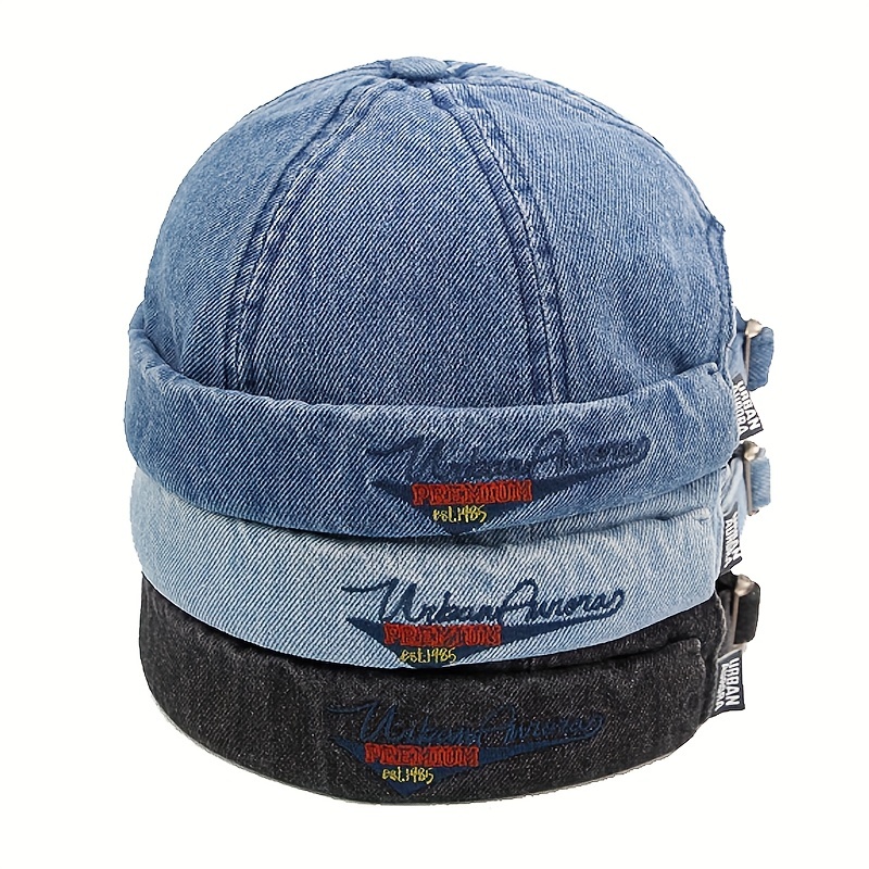 Sailor Brimless Caps Rolled Cuff Fisherman Beanie Hat Cap