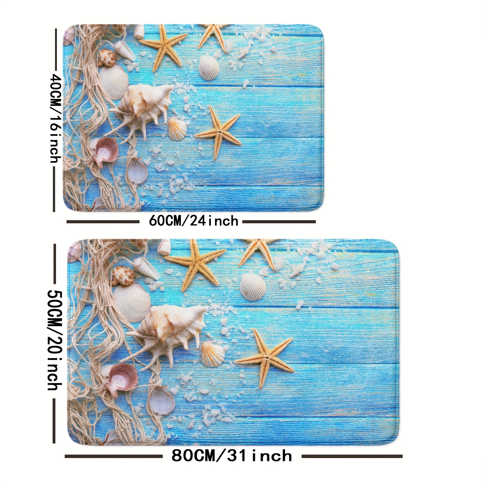 Non Slip Bathroom Mat Ocean Deck Absorbent Bath Rug - Temu