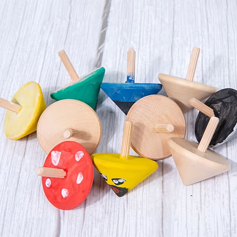 Wooden Spinning Top Spinning Toy Gyroscope Toy Fruit Wooden - Temu