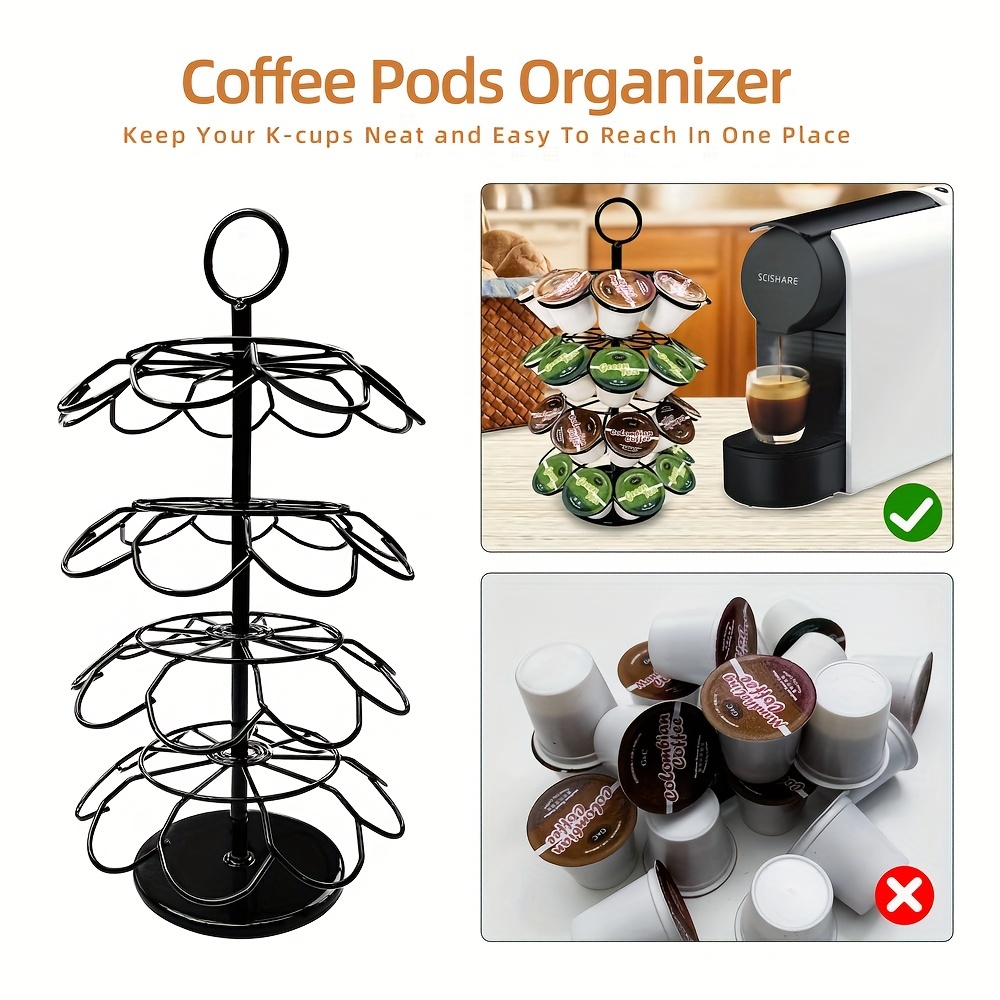  K Cups Holder,K Cup Carousel, Coffee Pods Storage