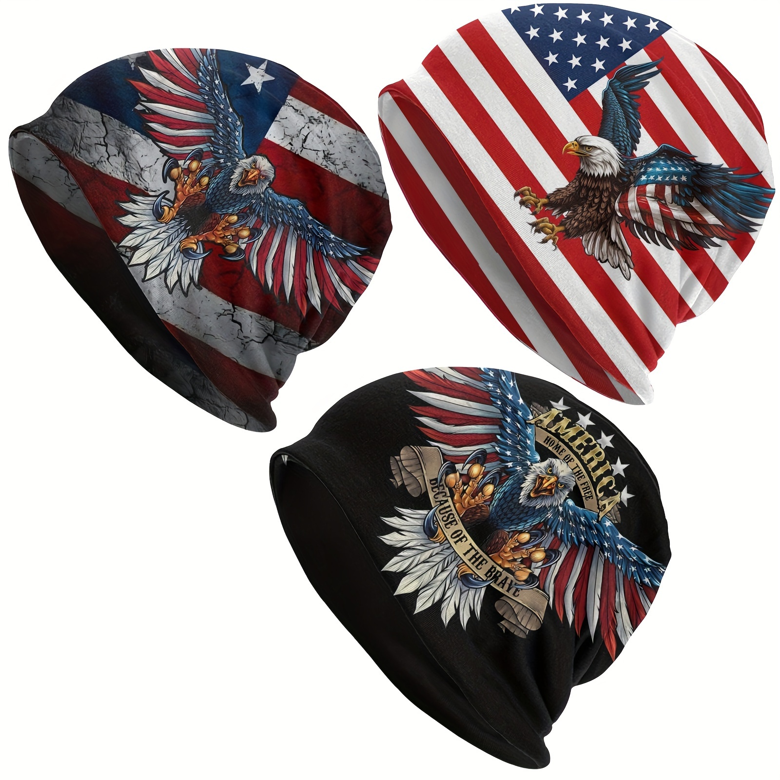 1pc Eagle With Wings Of The Usa Flag Washed Thin Bonnet Hat For Cycling  Ideal Choice For Gifts, Shop On Temu And start Saving