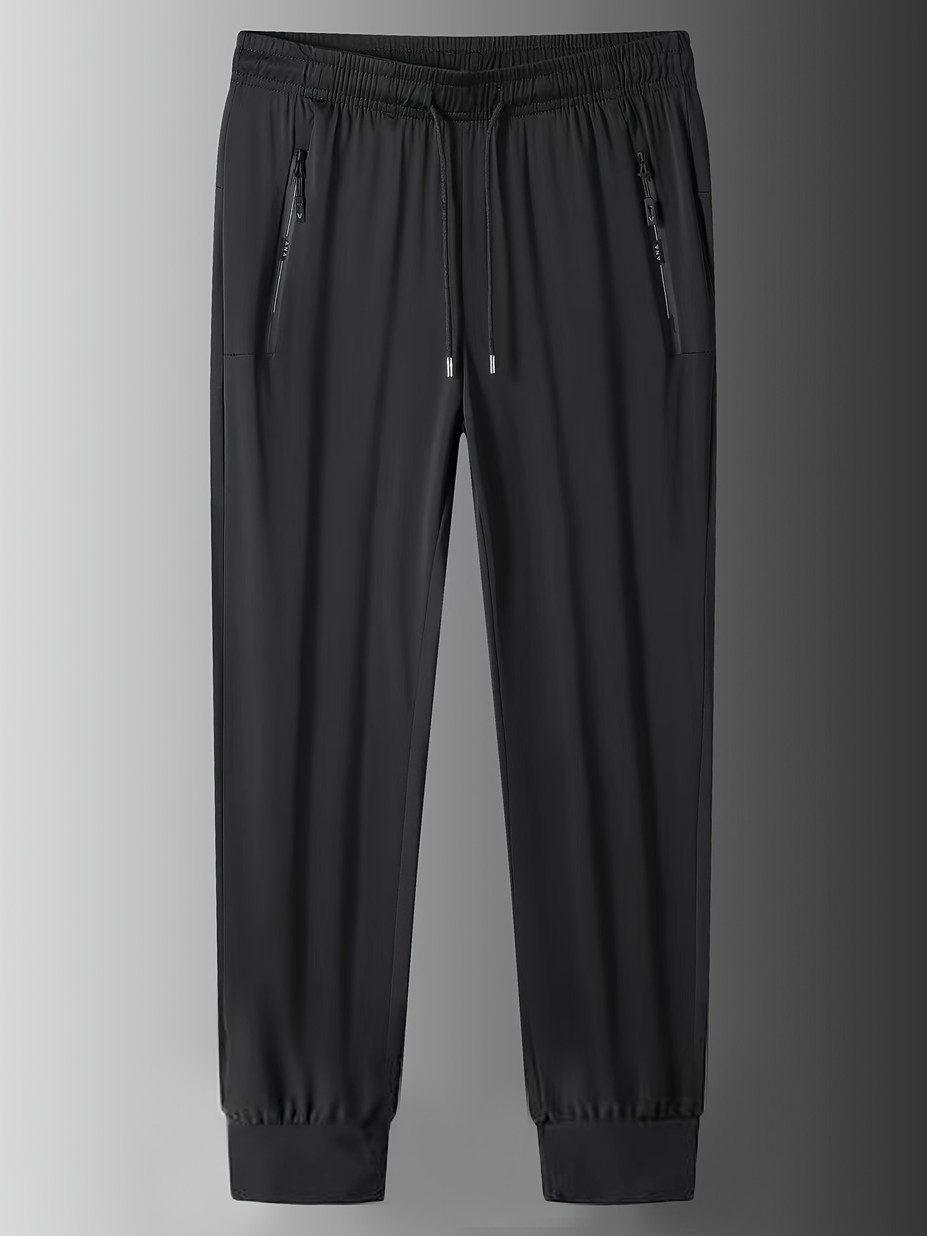 Breathable Simple Stretchy Ice Silk Trousers Bottoms Long Pants