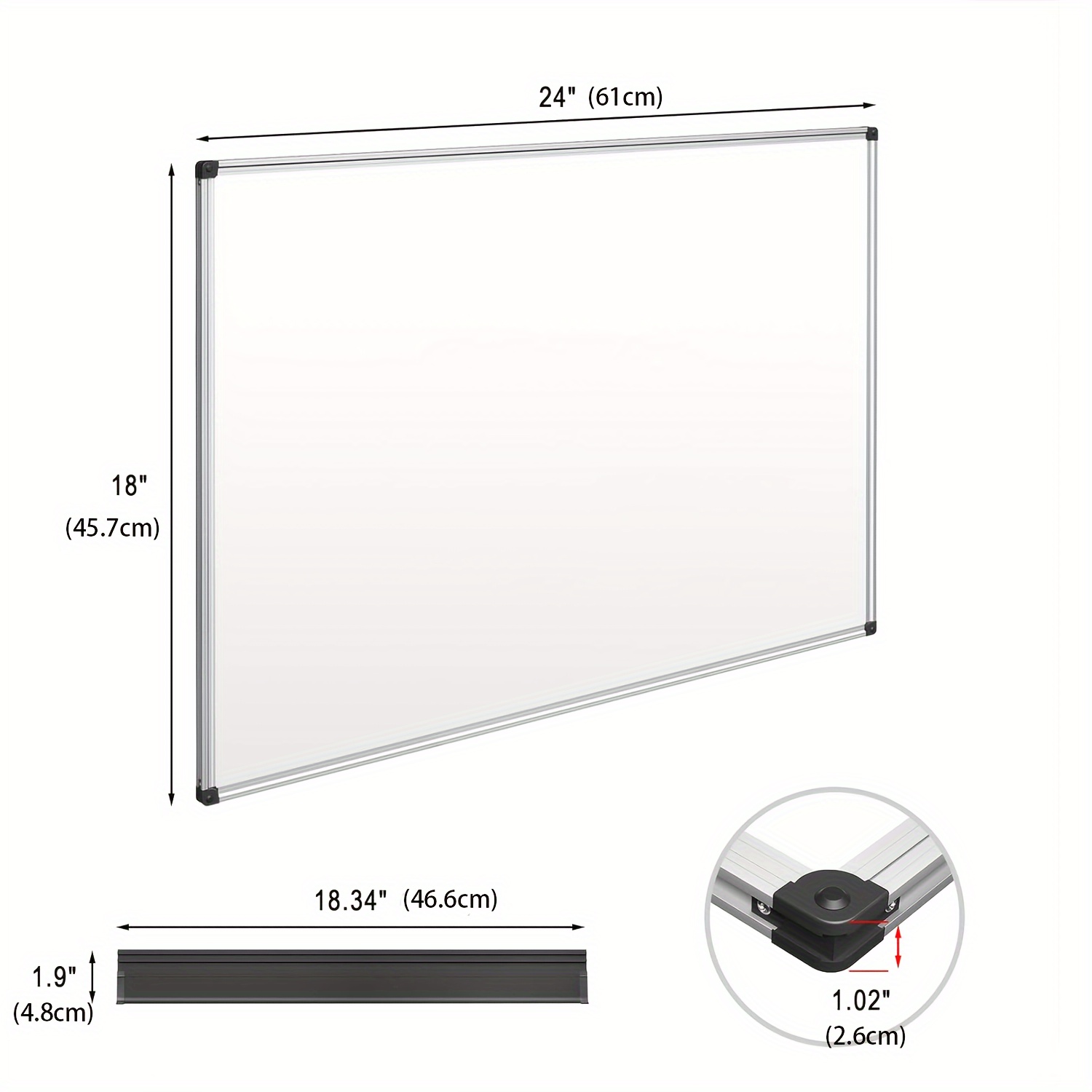 Tableau Blanc Mobile Double Face 60×100 Cm – Sur Pieds Réglable En Hauteur, Rotatif 360°, Magnétique – Idéal École, Bureau, Réunion