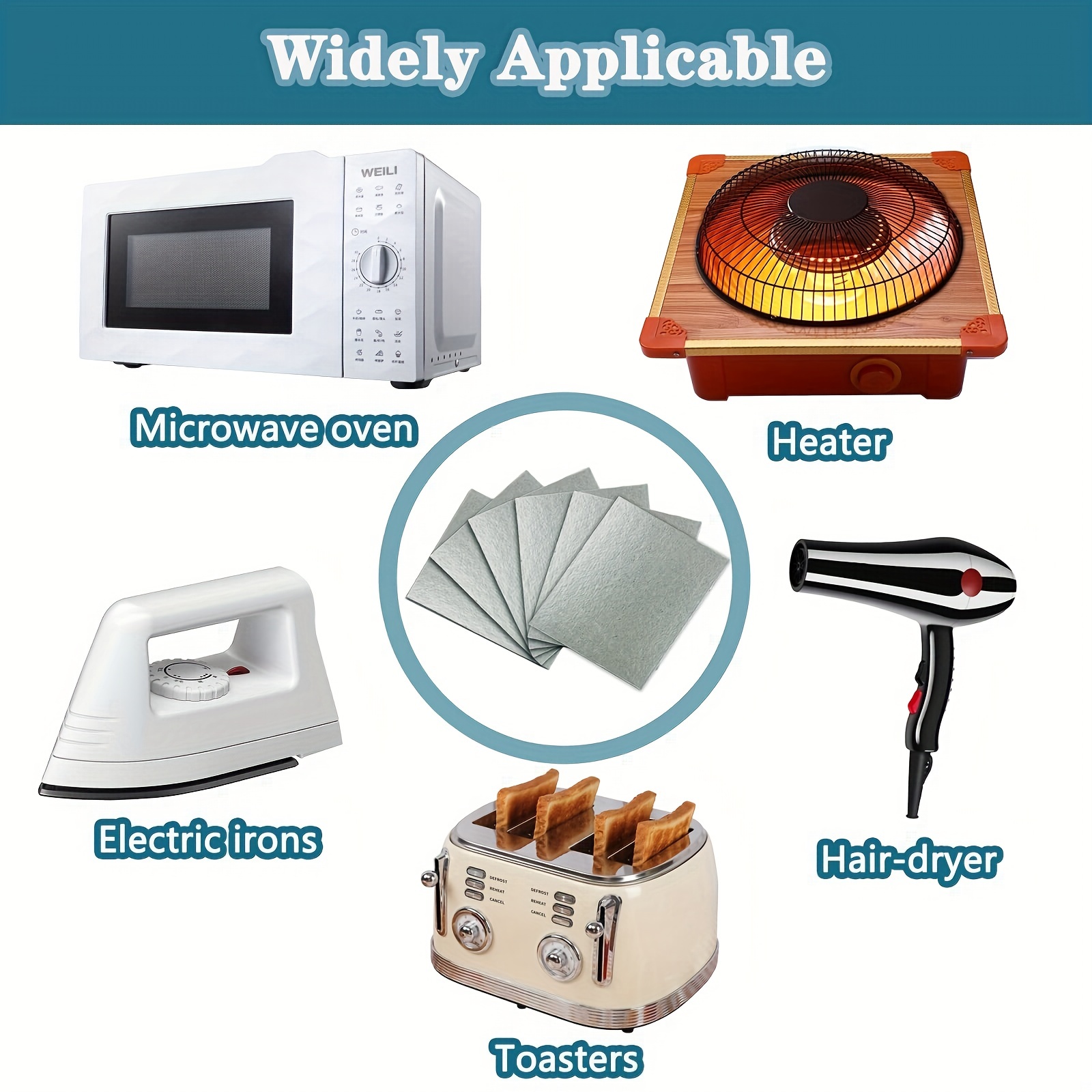 2 piezas del horno de microondas Mica Waveguide, adecuadas para el 99% de  los hornos microondas, bloque de horno microondas de engrosamiento