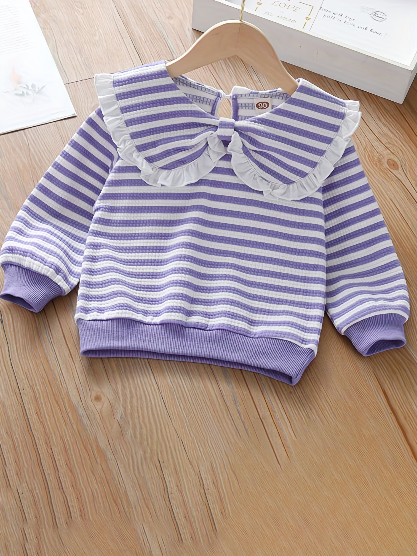 2023 Spring Autumn 3 4 5 6 8 10 Years Children's Clothing Kids Peterpan  Collar Solid Long Sleeve Basic T-Shirt For Baby Girls - AliExpress
