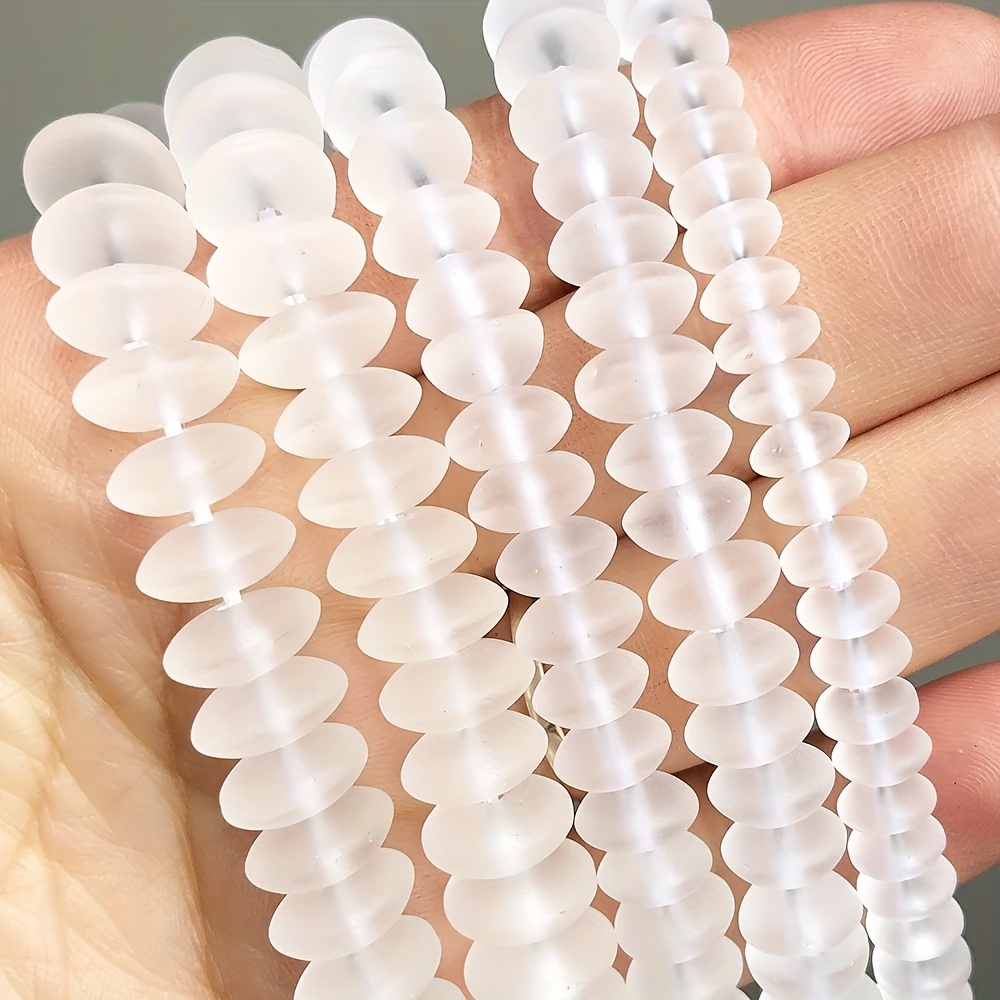 White AB Clear Rondelle Austria Crystal Beads Faceted Glass Beads Loose  Spacer Beads For DIY Bracelet Jewelry Making Accessories