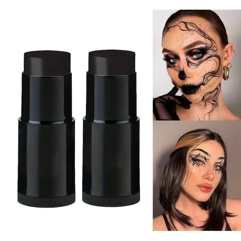 2-Pack Black Face Painting Stick Halloween Face Makeup Easy Coloring Black  Body Makeup Suitable For And Adults
