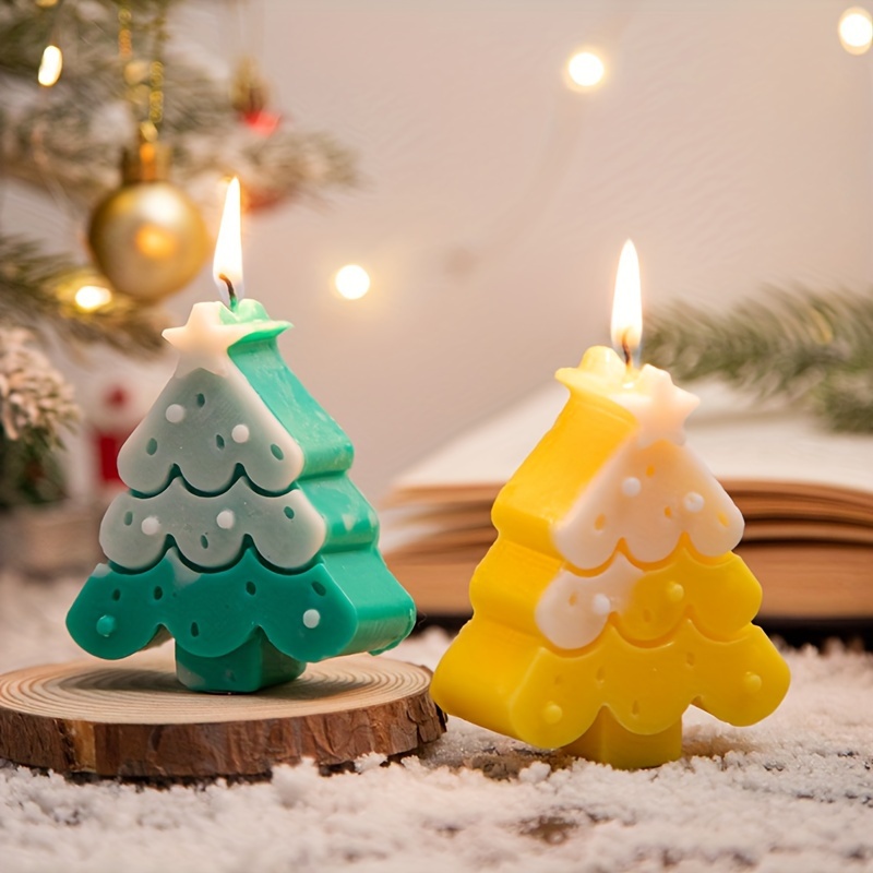 Velas aromáticas y decorativas, decoración creativa para habitación,  regalos de Año Nuevo, árbol de Navidad, velas