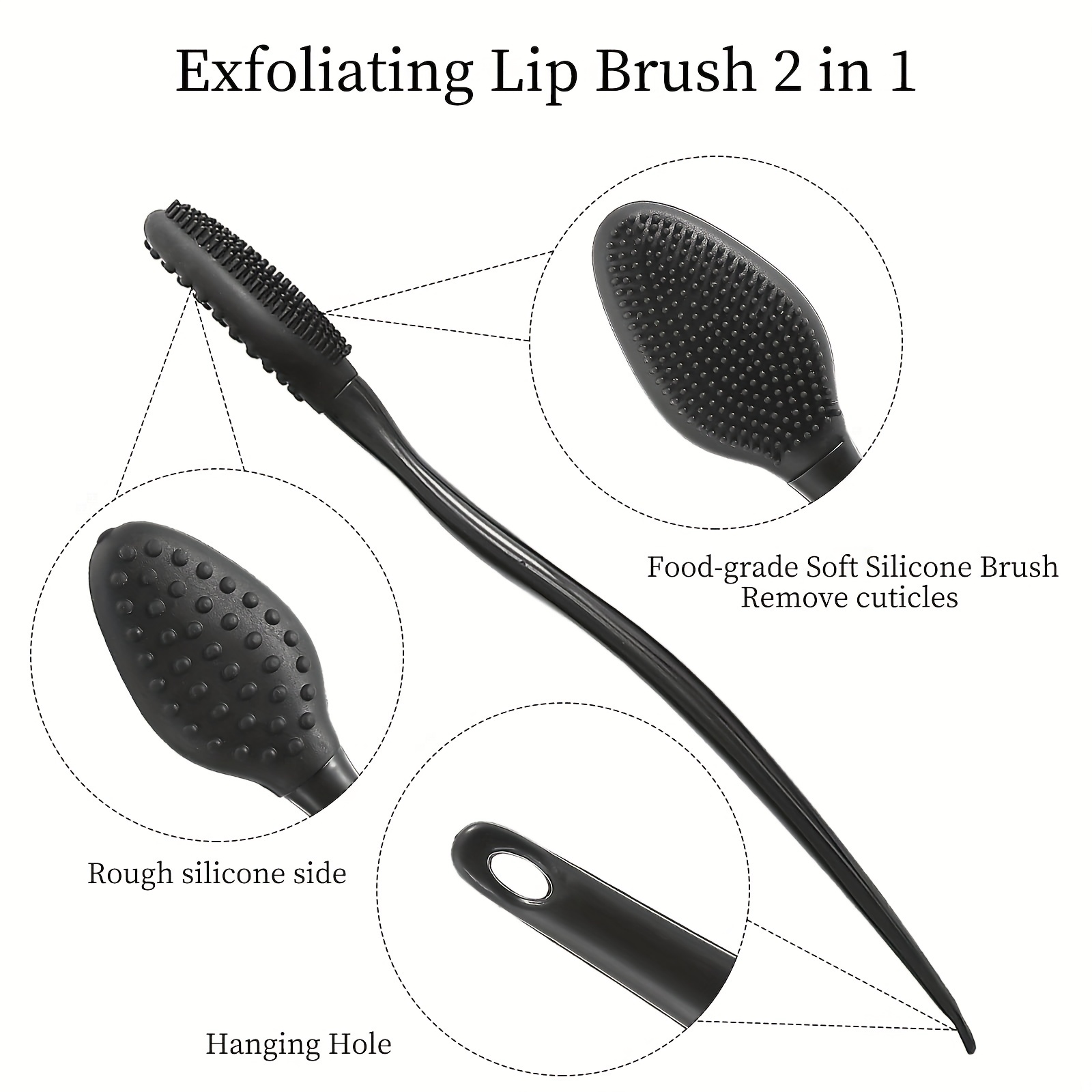 5PCS Silicone Face Scrubber Set, Lip Scrub Brush, Silicone Face