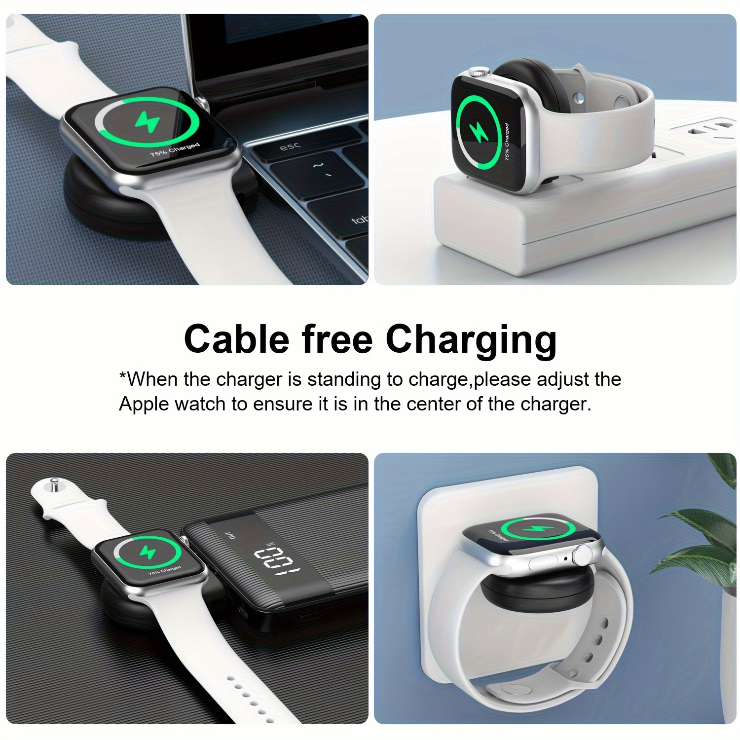 para Apple Watch Cargador Cable de carga magnética Versión de