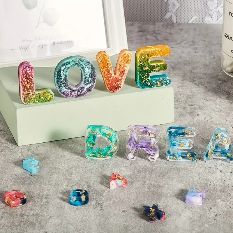 Silicone Letter Resin Molds 3 Sizes Of Letter Keychain Molds - Temu